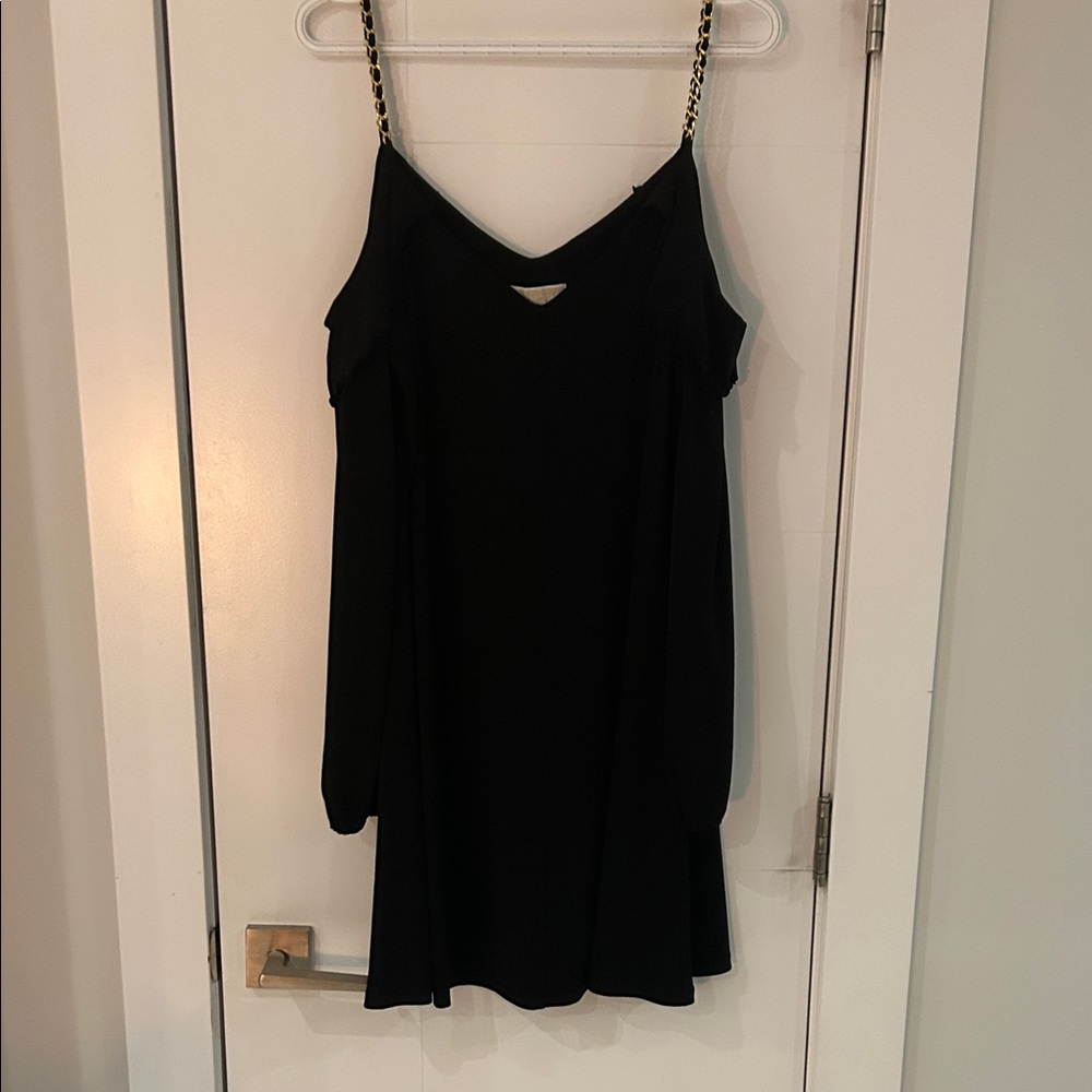 Michael Kors Black Cold Shoulder Blouse - Picture 1 of 3